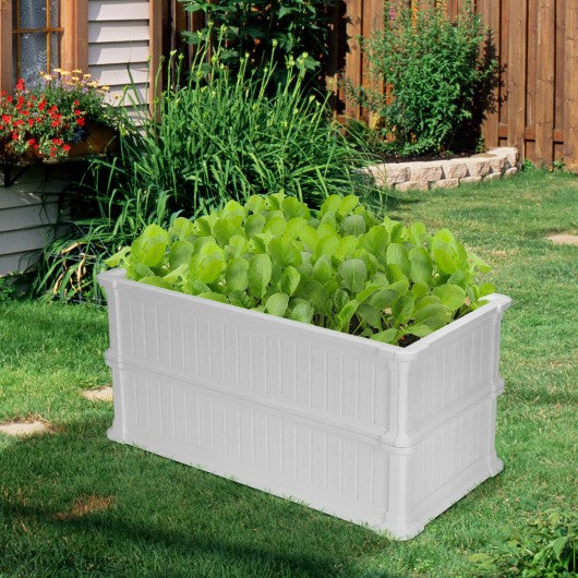 2 PCS Raised Garden Rectangle Plant Box