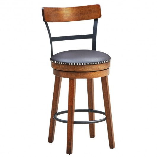 360-Degree Bar Swivel Stools with Leather Padded