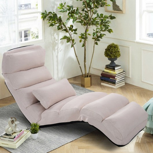Stylish  Folding Lazy Sofa Chair with Pillow
