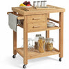 Bamboo Kitchen Trolley Cart