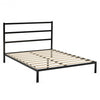 Queen Size Metal Bed Platform Frame with Headboard