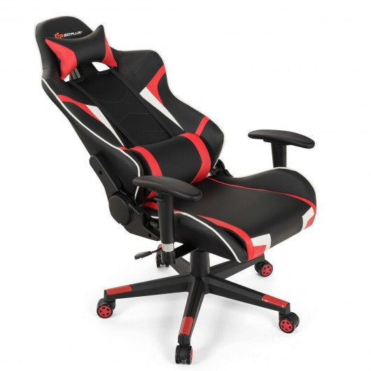 Reclining Swivel Massage Gaming Chair with Lumbar Support