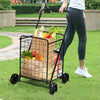 Portable Folding Shopping Cart Utility for Grocery Laundry