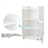 Bathroom Adjustable Floor Storage Cabinet Shelf with Door