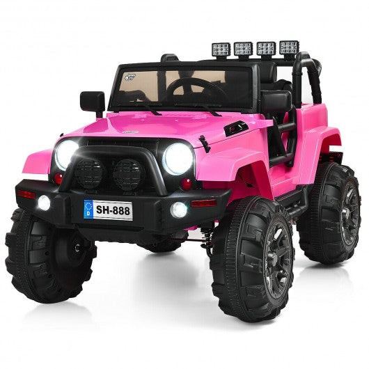 12V Kids Remote Control Riding Truck Car with LED Lights