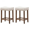 Set of 2 Nailhead Saddle Bar Stools 24