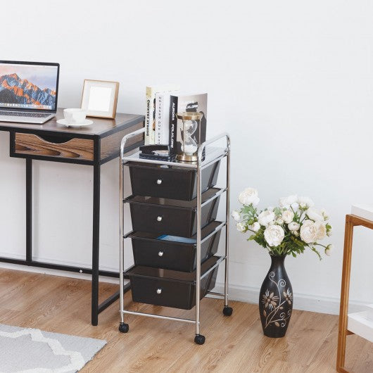 4 Drawers Metal Rolling Storage Cart