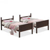 Wooden Bunk Beds Convertable 2 Individual Beds-Brown