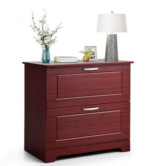 2-Drawer Lateral File Cabinet w/ Adjustable Pole