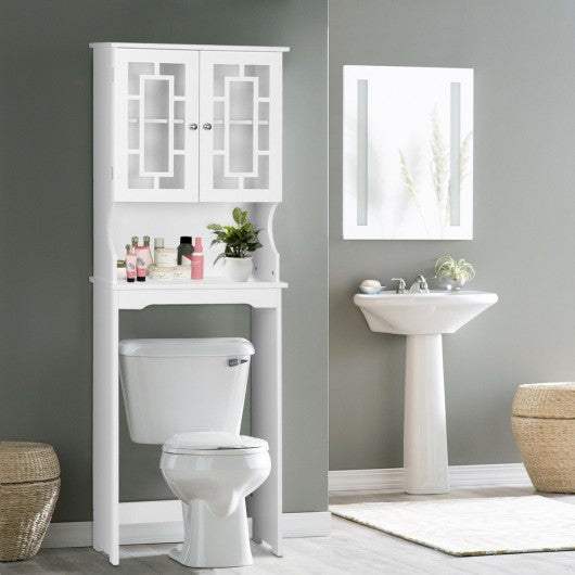 Bathroom Spacesaver Over the Toilet Door Storage Cabinet