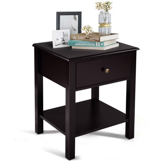 Brown Nightstand End Table