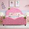 Kids Children Upholstered Berry Pattern Toddler Bed