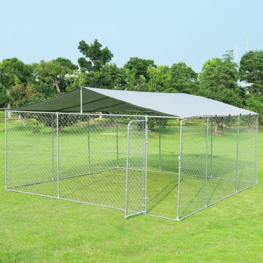 15' x 15' Large Pet Dog Run House Kennel Shade Cage-Dog kennel