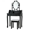 Makeup Dressing Table with Lighted Mirror and Touch Switch