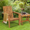 Outdoor Durable Patio Acacia Wood Adirondack Lounge Armchair