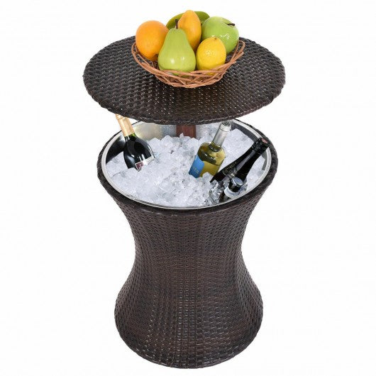 Adjustable Outdoor Patio Rattan Ice Cooler
