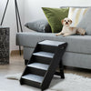 4-Step Wooden Ramp Carpeted Pet Stairs with Handle