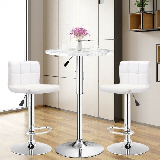 Round Height Adjustable Bistro Bar Table