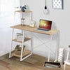 Computer Desk with Shelves Study Writing Desk Workstation Bookshelf