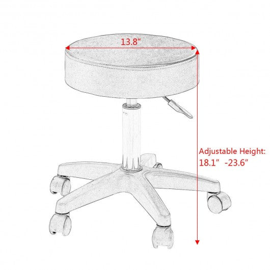 1 pc Adjustable Hydraulic Rolling Swivel Massage Spa Bar Stool