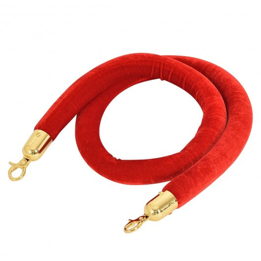Red Crowd Control Rope with Velvet Rope
