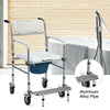 Aluminum Medical Transport Commode Wheelchair Shower Chair