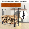 4' Outdoor Heavy Duty Steel Firewood Wood Storage Rack