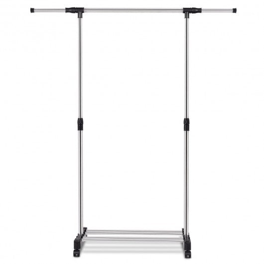 Adjustable Rolling Garment Rack Closet Organizer