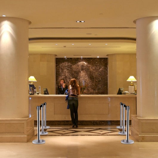 6Pcs Crowd Control Barrier Retractable Queue Pole