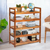 5-Tier Wood Shoe Rack Freestanding Shoe Storage Organizer