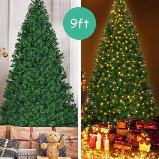 9 ft Pre-Lit PVC Artificial Christmas Tree with 700 LED Lights