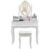 Mirror Jewelry Storage Makeup Dressing Table Vanity Set