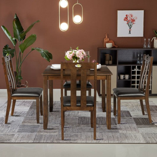 5-Piece Wood Dining Table Set