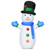 4 ft Inflatable Christmas Snowman with LED Lights Blow Up Outdoor Yard Decoration