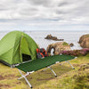 Outdoor Hiking Portable Aluminum Folding Camping Bed with Bag-Green