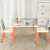 Kids Table and 2 Chairs Set with Cartoon Pattern