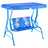 Outdoor Kids Patio Swing Bench with Canopy 2 Seats