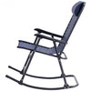 Outdoor Patio Headrest Folding Zero Gravity Rocking Chair