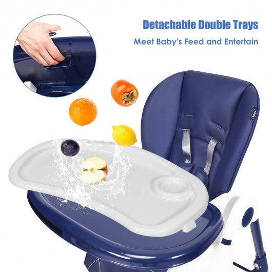 A-Shaped High Chair with 4 Lockable Wheels