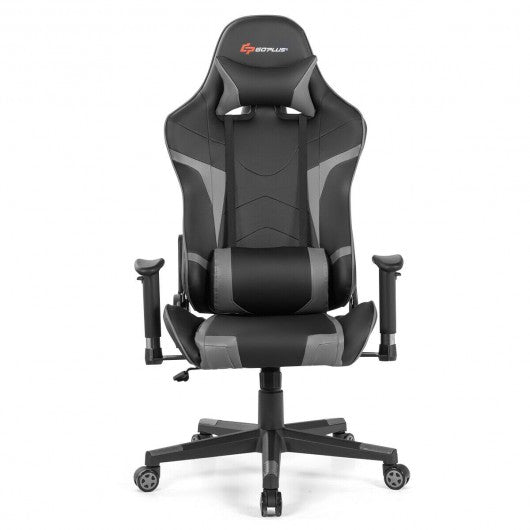 Reclining Swivel Massage Gaming Chair with Lumbar Support