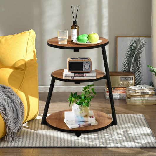 Round 3-Tier Sofa Side Table