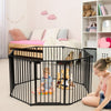 Adjustable  Panel Baby Safe Metal Gate Play Yard-Black