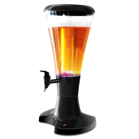 3L Draft Beer Tower Dispenser with LED Lights