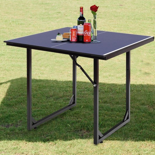 Multi-Use Foldable Midsize Removable Compact Ping-pong Table