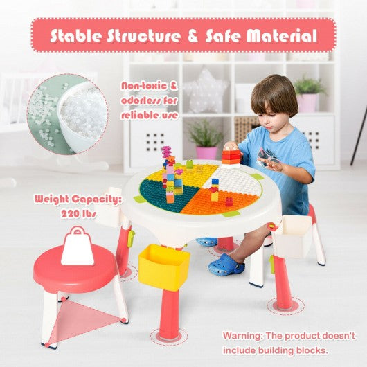 5 in 1 Kid Folding Storage Activity Table Chair Set
