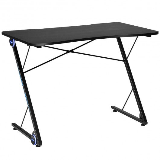 Z Shape Gaming Desk w/ LED Lights