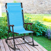 Zero Gravity Folding Rocking Chair Rocker Porch-Navy