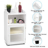 Bathroom Adjustable Floor Storage Cabinet Shelf with Door