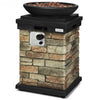 40 000 BTU Patio Propane Burning Fire Bowl Column