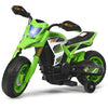 6V Electric Kids Ride-On Battery Motorcycle with Training Wheels -Green